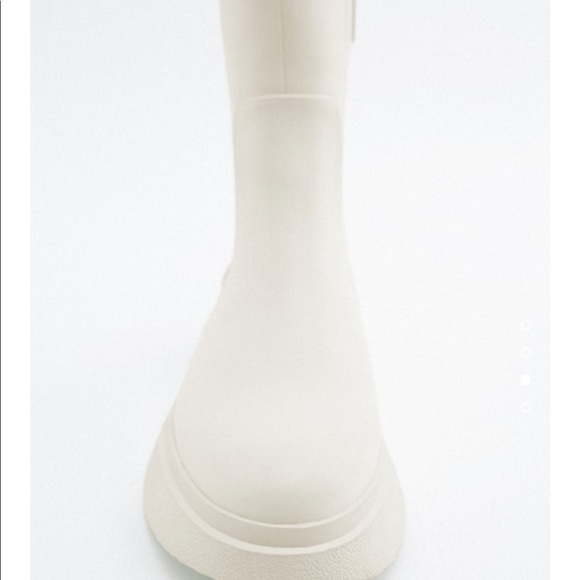 zara beige solid color ankle boots size 8 - Picture 3 of 6